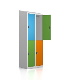 Gebrauchter Schließfachschrank mit 4 Fächern / Design 0006